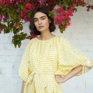 Innika Choo Pocket Smock Mini Dress in Honeycomb